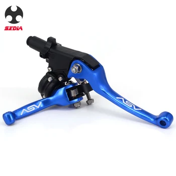 

For Motocross Motorcycle Pitbike Dirt Pit Bike Universal Patrs Blue ASV F3 2nd ShortAlloy Brake & Clutch handlebar lever