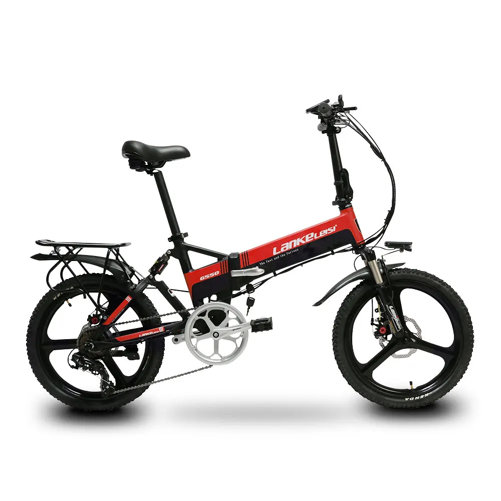  Electric Bike 48V Two Wheel Electric Bicycle 240W 10AH Full Front and Rear Oil Suspension Foldable 