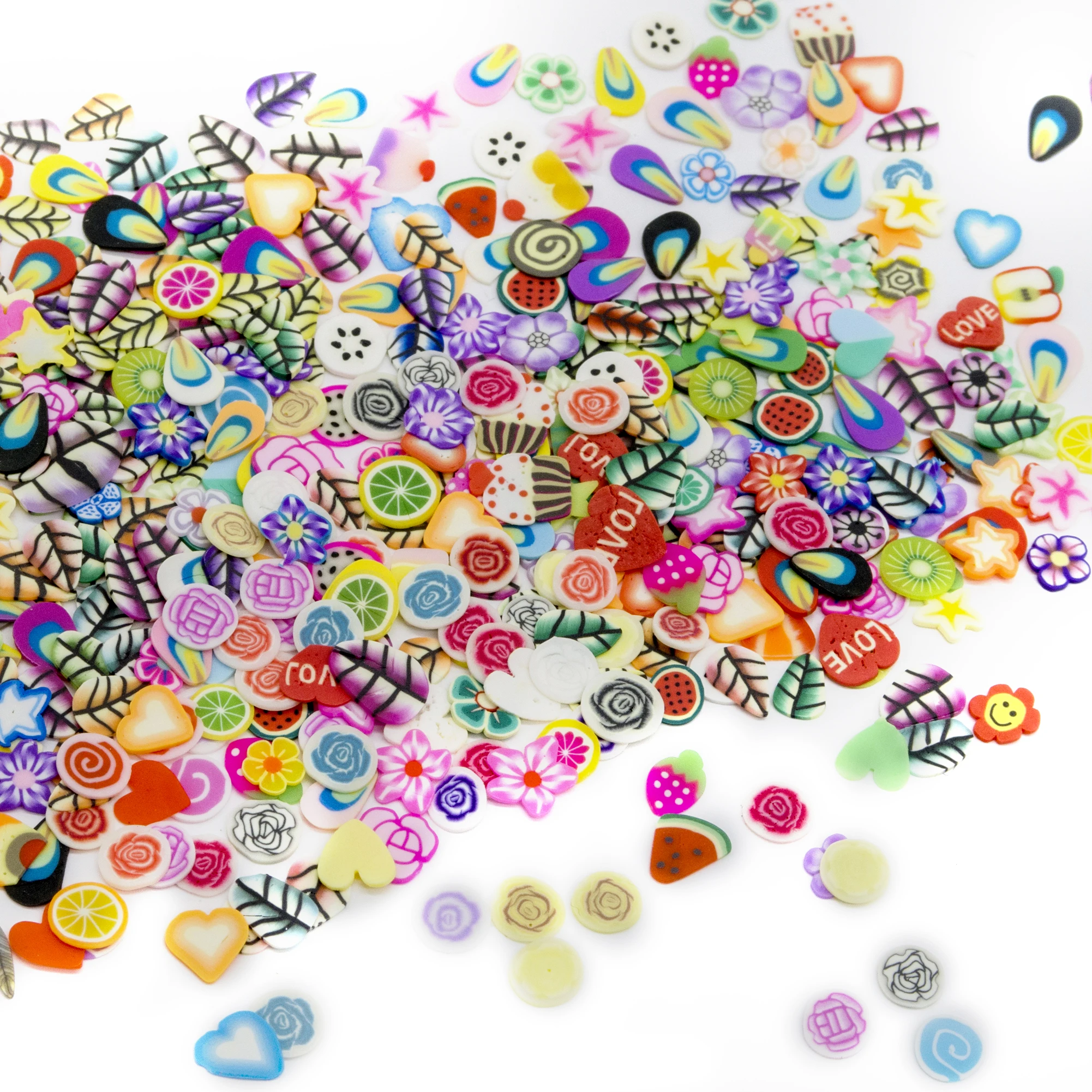 

TOAOB 8000pcs 3D Polymer Fimo Slices for DIY Nail Art Supplies Charms Making Kit Decoration Arts Crafts