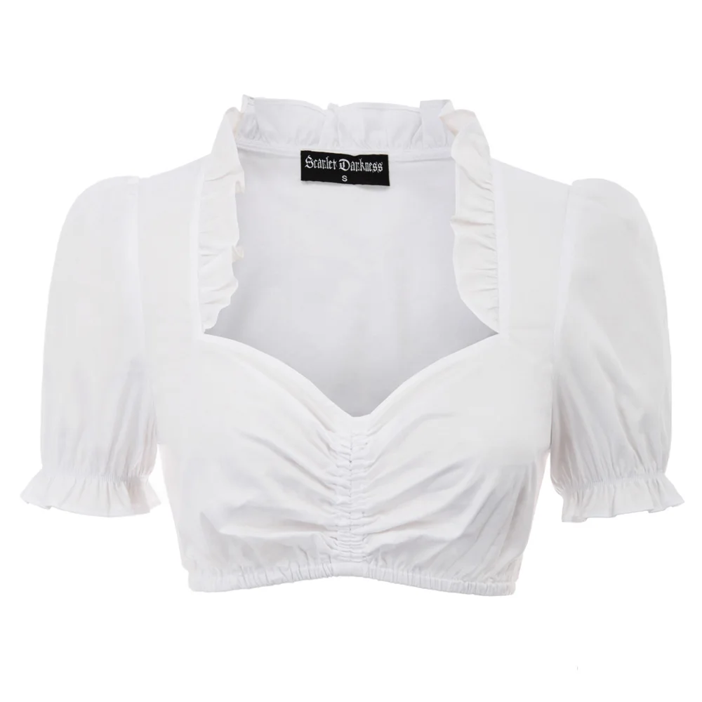 camisa blanca fiesta mujer