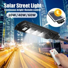 60/40/20 W Солнечная Мощность светодиодный настенный светильник уличный свет освещение Водонепроницаемый дистанционного Управление лампа Мощность ed для Открытый Сад двор
