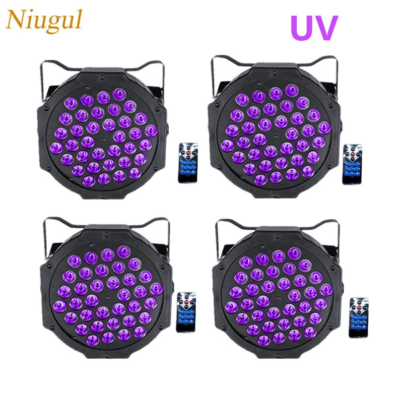 

4pcs/lot LED UV Purple Stage Par Light Ultraviolet Strobe Blacklight Projection Lamp For Club Disco DJ Party Wash Stage Lighting