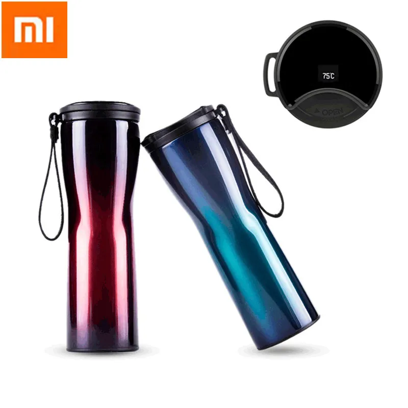 

Kiss Kiss Fish MOKA Smart Cup 430ml OLED Temperature Vacuum Flasks Thermoses Mug Protable Stainless Steel Cup with filter