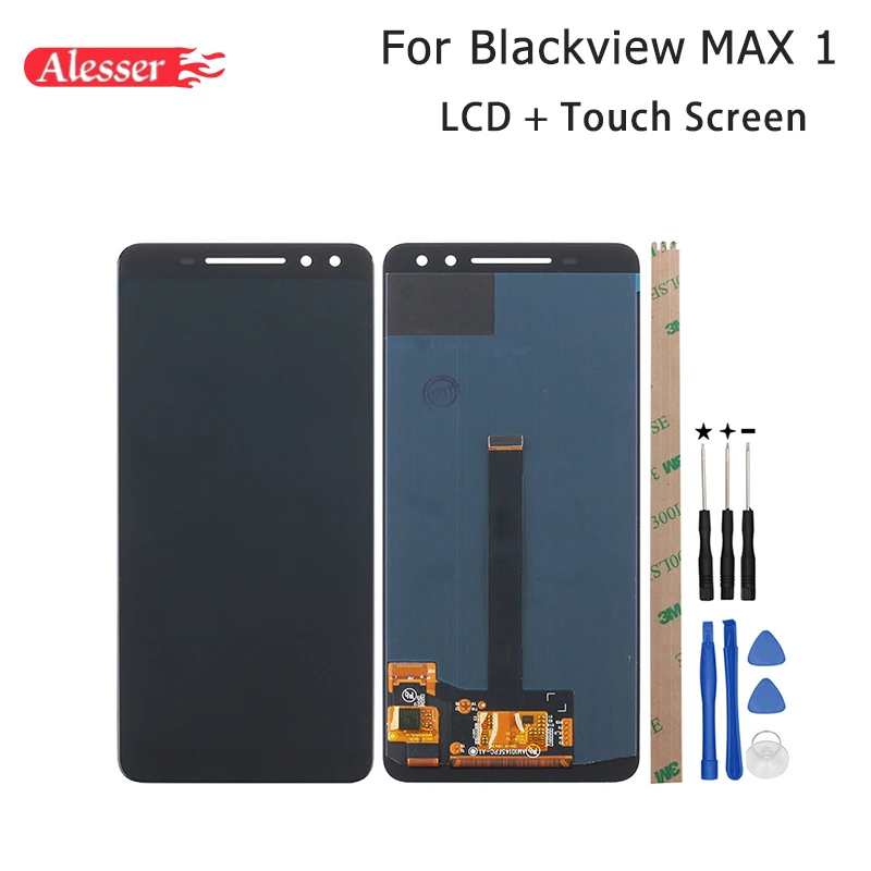 

Alesser For Blackview MAX 1 LCD Display and Touch Screen Assembly Repair Parts With Tools And Adhesive For Blackview MAX 1 Phone