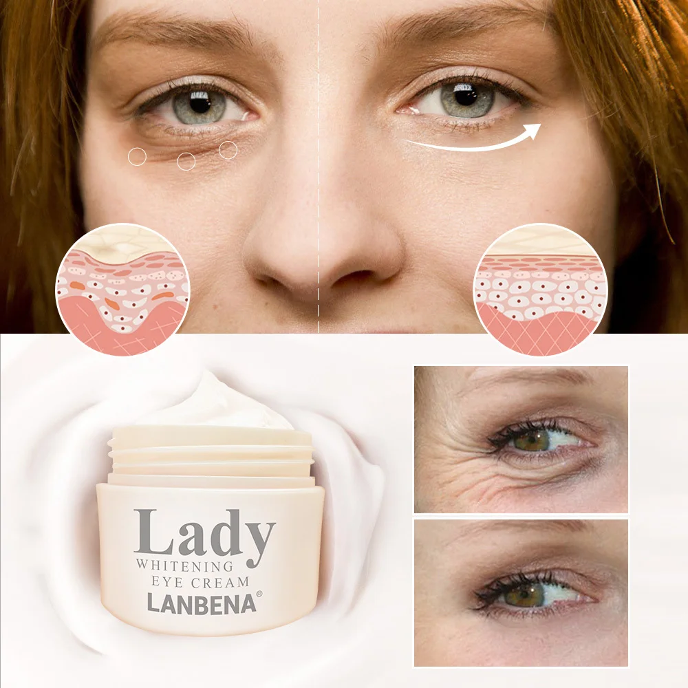 Lanbena Whitening Eye Cream Eye Serum Dark Circle Anti-aging Eye Patch Repair Ageless Lifting Firming Anti-puffiness Skin Care