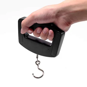 

50pcs/lot Free shipping 50Kg/10g LCD Digital Hanging Luggage Weight Hook Scale