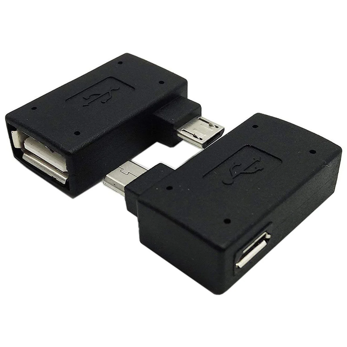 1 пара (слева + справа) 90 градусный угловой микро USB 2 0 для хоста OTG адаптер с