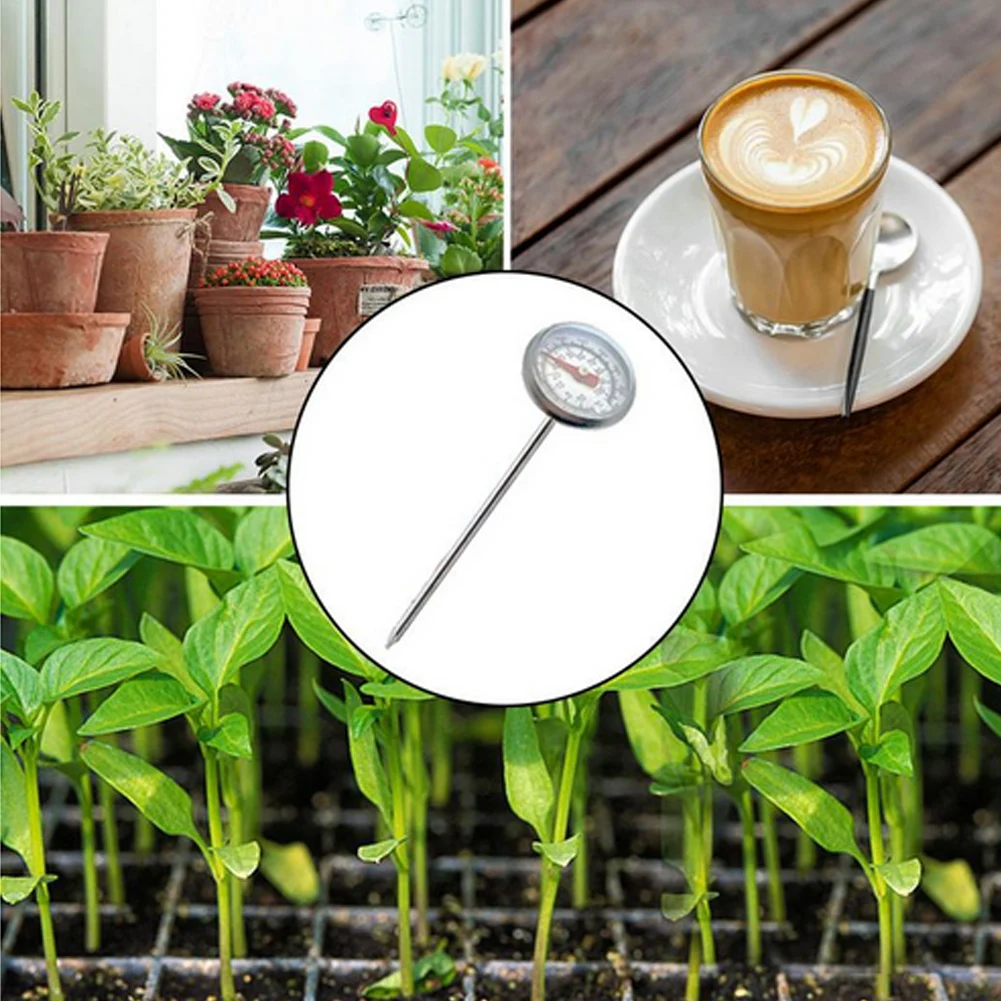 

127mm Measure Kitchen Tools Garden Compost Soil Multifunction Lightweight Milk Thermometer Celsius Stainless Steel Dial #5