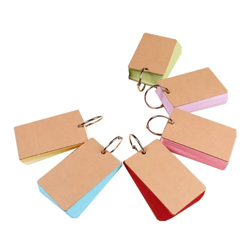 

6PCS Index Card Stock Study Cards Bookmark DIY Greeting Note Mini Multi Colors Convenient for Taking Notes