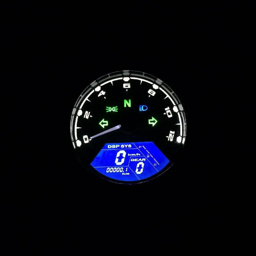 Мотоцикл метр ночного видения Спидометр Водонепроницаемый Тахометр одометр датчик светодиодный подсветка цифровой индикатор счетчик масла R20
