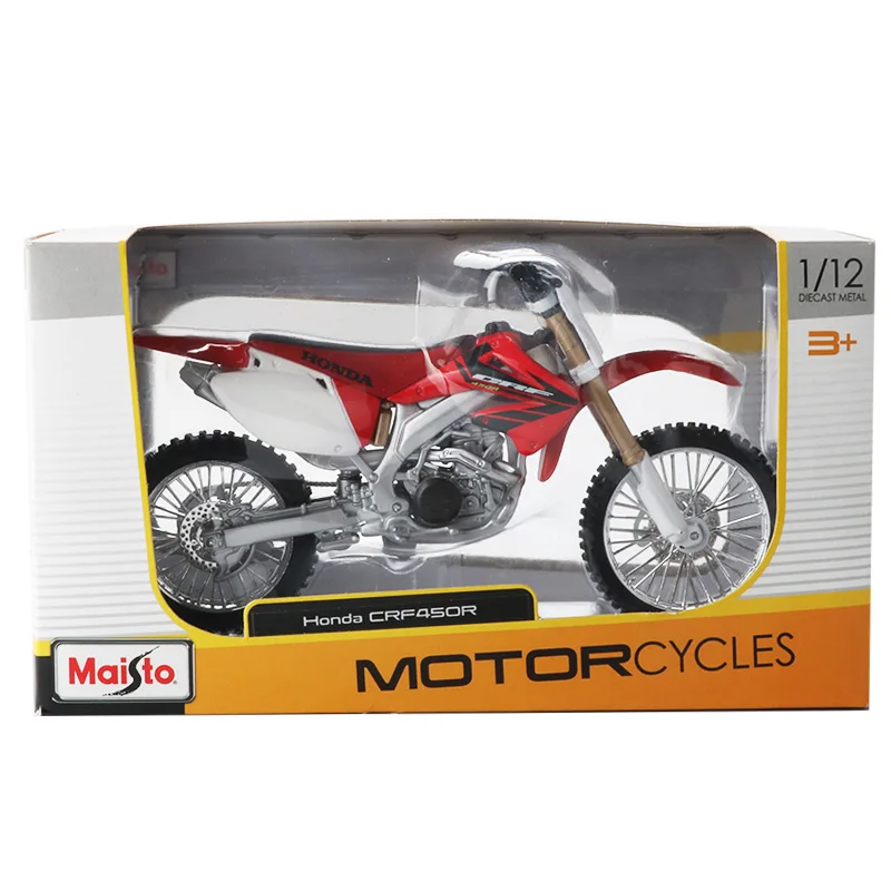 Модель мотоцикла Maisto из 1:12 сплава, игрушка для моделирования CRF 450R внедорожные велосипедные модели, коллекция креативных игрушек для детей