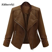 Новая осенне-зимняя куртка на молнии с длинными рукавами, мотоциклетная куртка из искусственной кожи, большие размеры 5XL, тонкая куртка-бомбер, верхняя одежда для женщин
