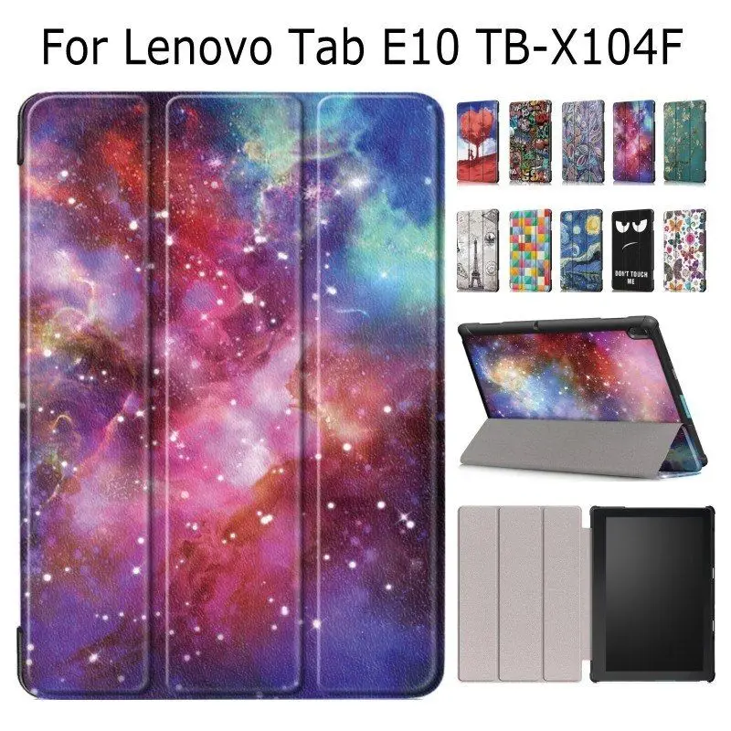 Ультра тонкий магнитный складной чехол для Lenovo Tab E10 TB X104F PU кожаный подставка Funda