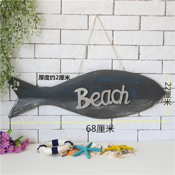 

Mediterranean Style Beach Fish Brand Wall Decoration Creative Wall Decoration Hanging Marine Decorative Fish Murals Accessories