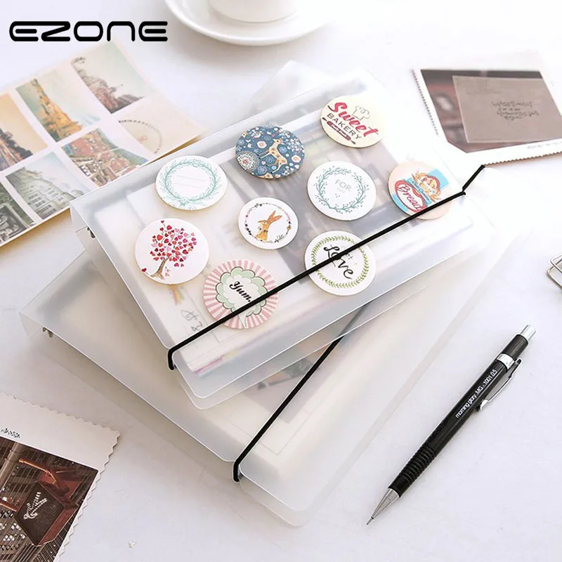 

EZONE A5 A6 A7 Loose Leaf Page Notebook 45 Sheets Set Dairy Plan Finance Note Reminder Paper Spiral Notebook Cover PVC Folder