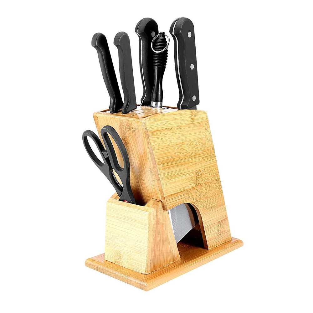 Бамбуковый нож, блок для хранения без ножей, органайзер для хранения ножей и держатель