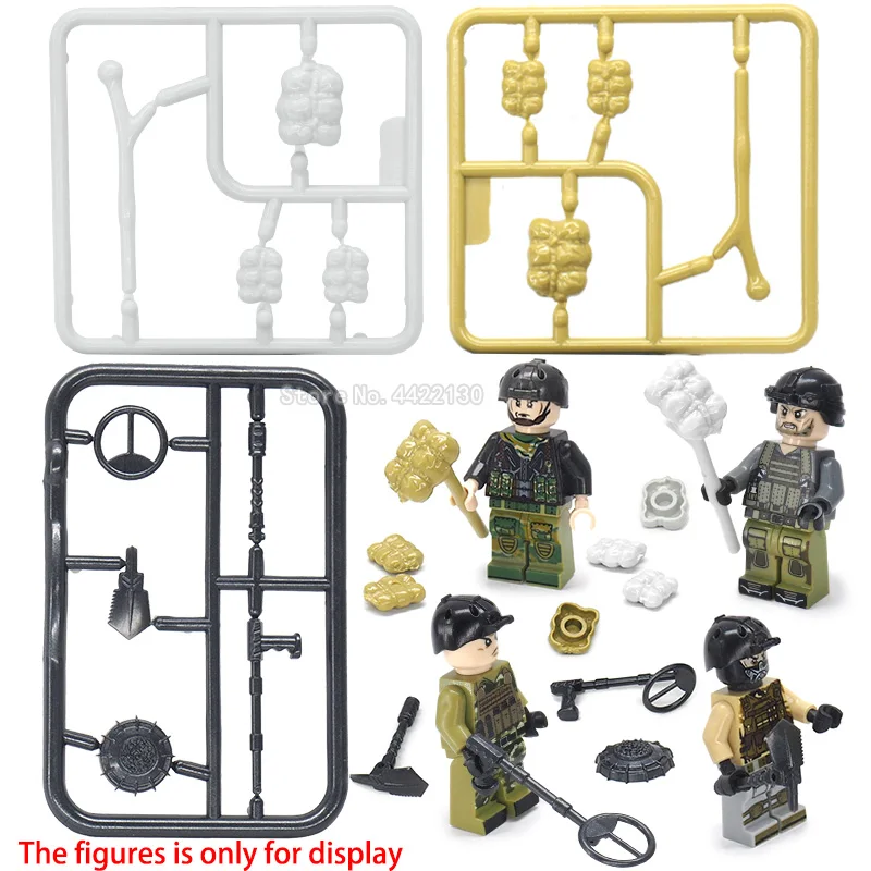 

Building Blocks With Legoinglys Military Battlefield Weapons Bombing Mine Model World War 2 Figures Tool Education Toy Gift