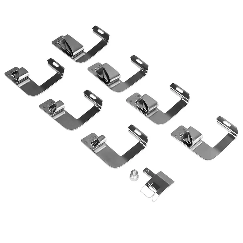 

Popular 8Pcs Mini Domestic Sewing Machine Rolled Hammer Foot Presser Spare Parts 4/8" 5/8" 6/8" 8/8" Presser Foot Feet Kit Set