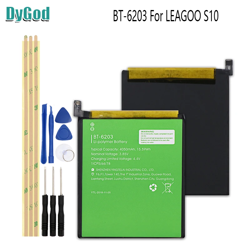 Аккумулятор DyGod 4050 мАч для LEAGOO S10 высокое качество запасные аккумуляторы + набор