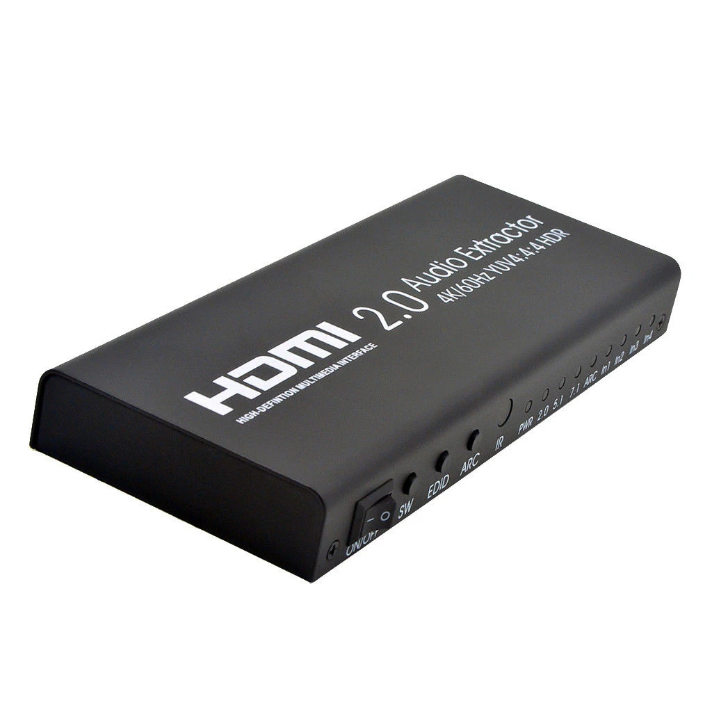 Hdmi 2 0 к аудио эксрактор коммутатор 4X1 4K @ 60Hz 3D для Декодер каналов кабельного