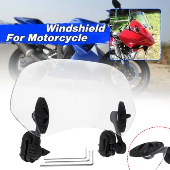 

28Cm Universal Motorcycle Adjustable Clip On Windshield Extension Spoiler Blade Wind Deflector For Motorcycle Scooter