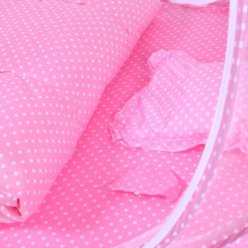 Newbaby палатка мульти-функция складные постельные принадлежности кроватки Музыка антимоскитная палатка кровать матрас Подушка костюм-тройка для От 0 до 2 лет