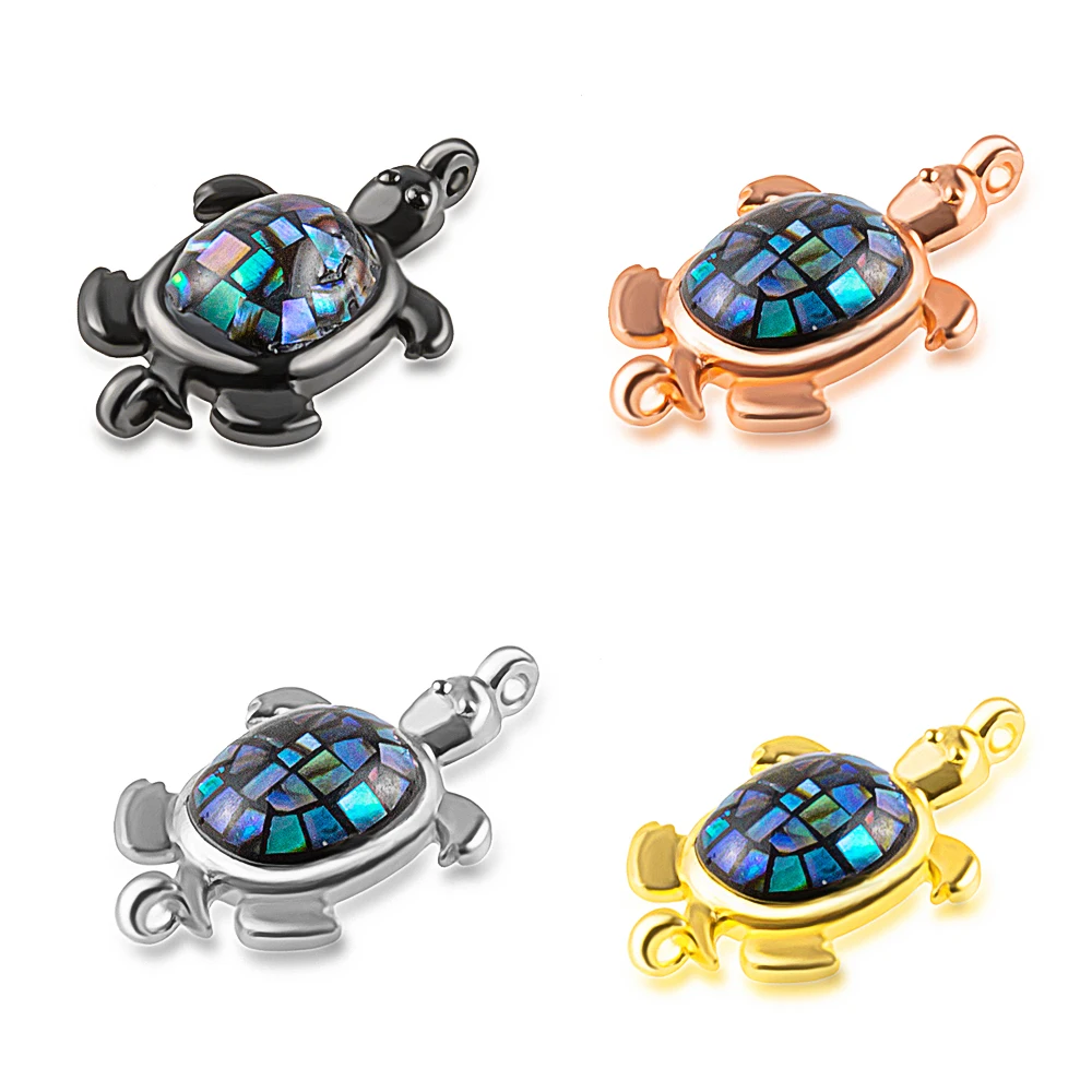 

21*13mm Turtle High Quality Diy Jewelry Accessories Bracelet Necklace Jewelry Making Copper Cubic Zirconia Connector Rhinestone