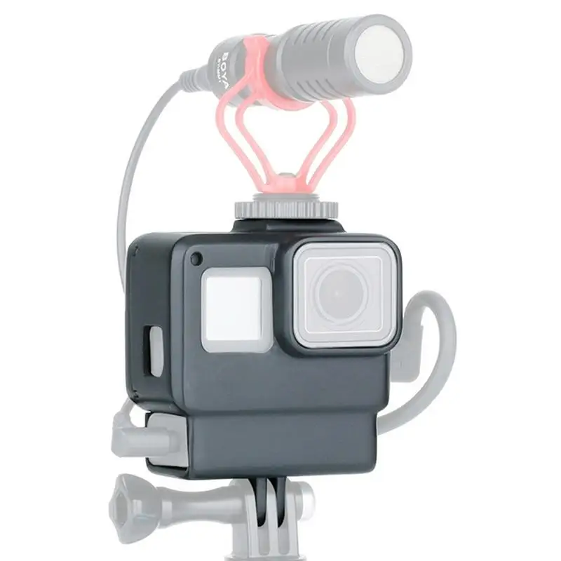 

Vlog Frame Case Housing Shell for GoPro Hero 7 Cold Shoe Mount for Microphone for GoPro 5 6 7 Accessories