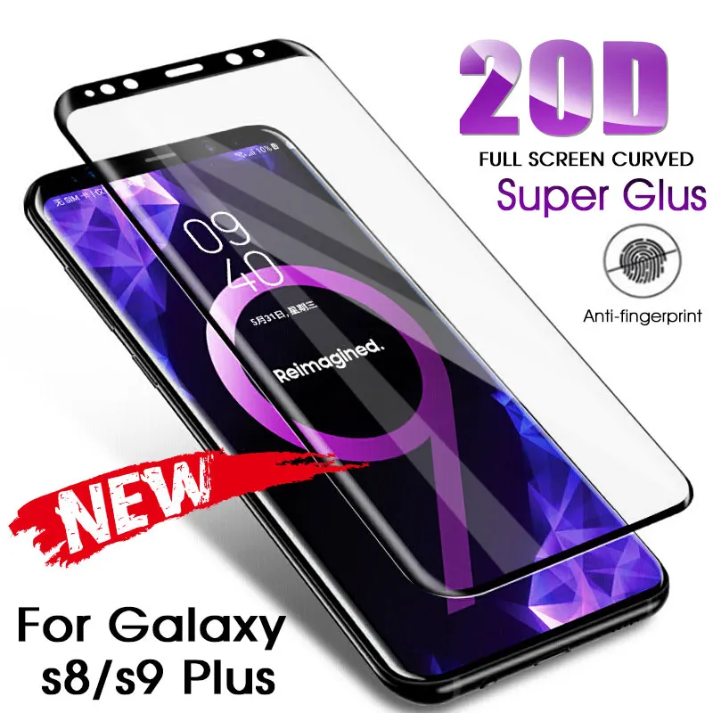 20D полностью изогнутое закаленное стекло для samsung Galaxy S8 S9 Plus Note 8 9 Защита экрана для samsung S6 S7 Plus S8 защитная пленка