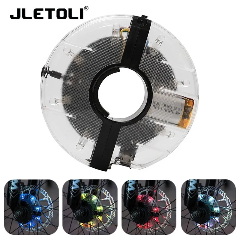 JLETOLI USB Rechargeable Bicycle Hubs Light Led Bike Spoke Wheel