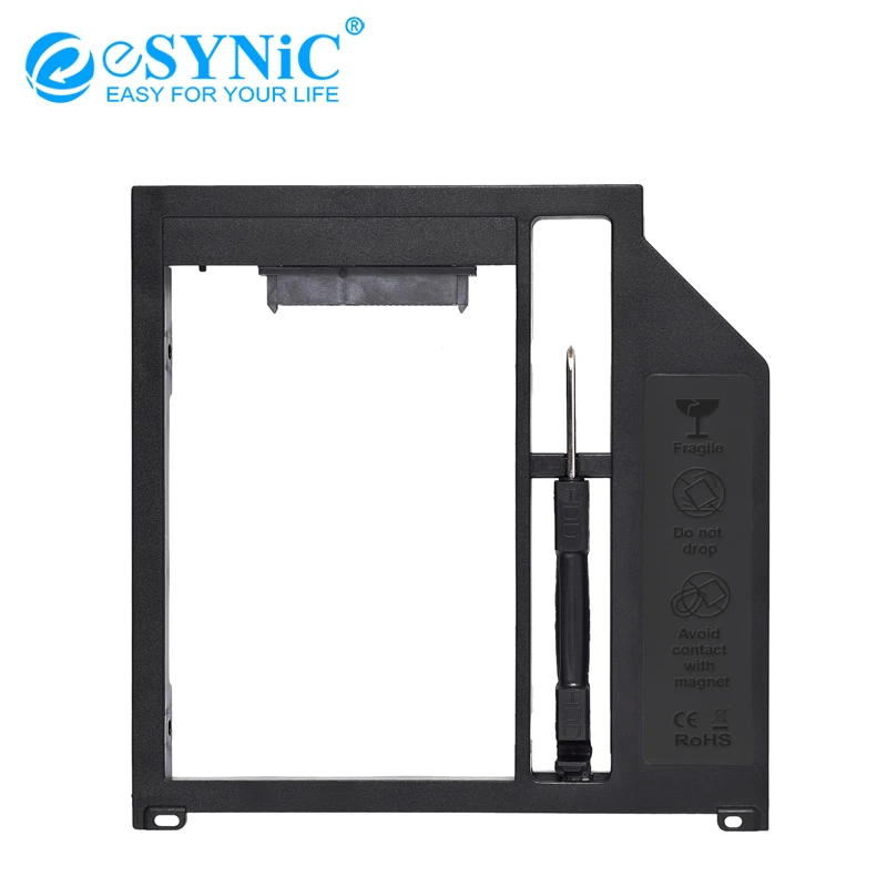 

Esynic Plastic Material 2nd HDD Caddy SATA To SATA External Enclosure Case 95mm Support The Standard 2.5 Inch For APPLE Notebook