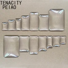 18 мм-48 мм прямоугольная плоская задняя прозрачная стеклянная кабошон для подвесного лотка для самостоятельной сборки ювелирных изделий высокое качество ювелирных изделий