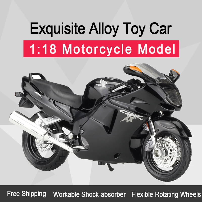 

MAISTO 1:18 Honda CBR1100XX Alloy Diecast Motorcycle Model Workable Shork-Absorber Toy For Children Gifts Toy Collection