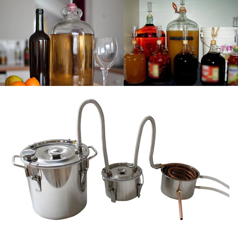 Home Stainless Steel Water Alcohol Fruit Wine Copper Tube Boiler
