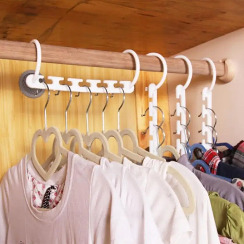 

8pcs Clothes Hangers Rack Wardrobes Shop Closet Clothing Hook Magic Space Saver Organizer Hanger Set