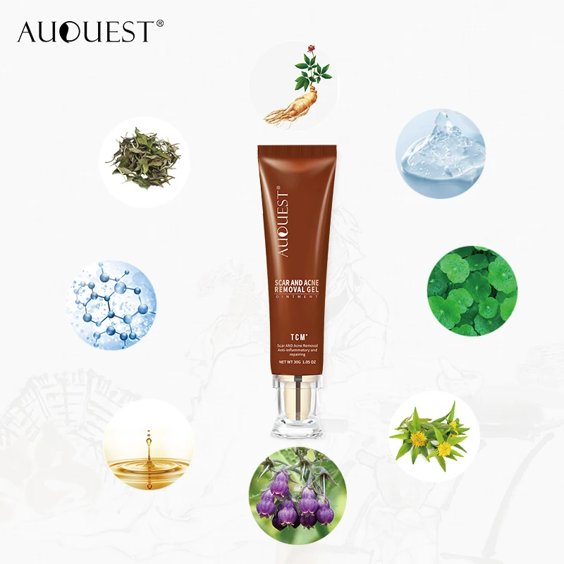 AUQUEST Face Cream Ginseng Extract Remove Acne Scars Repair Gel Red Spots Moisturizing Cream Stretch Marks Whitening Skin Care