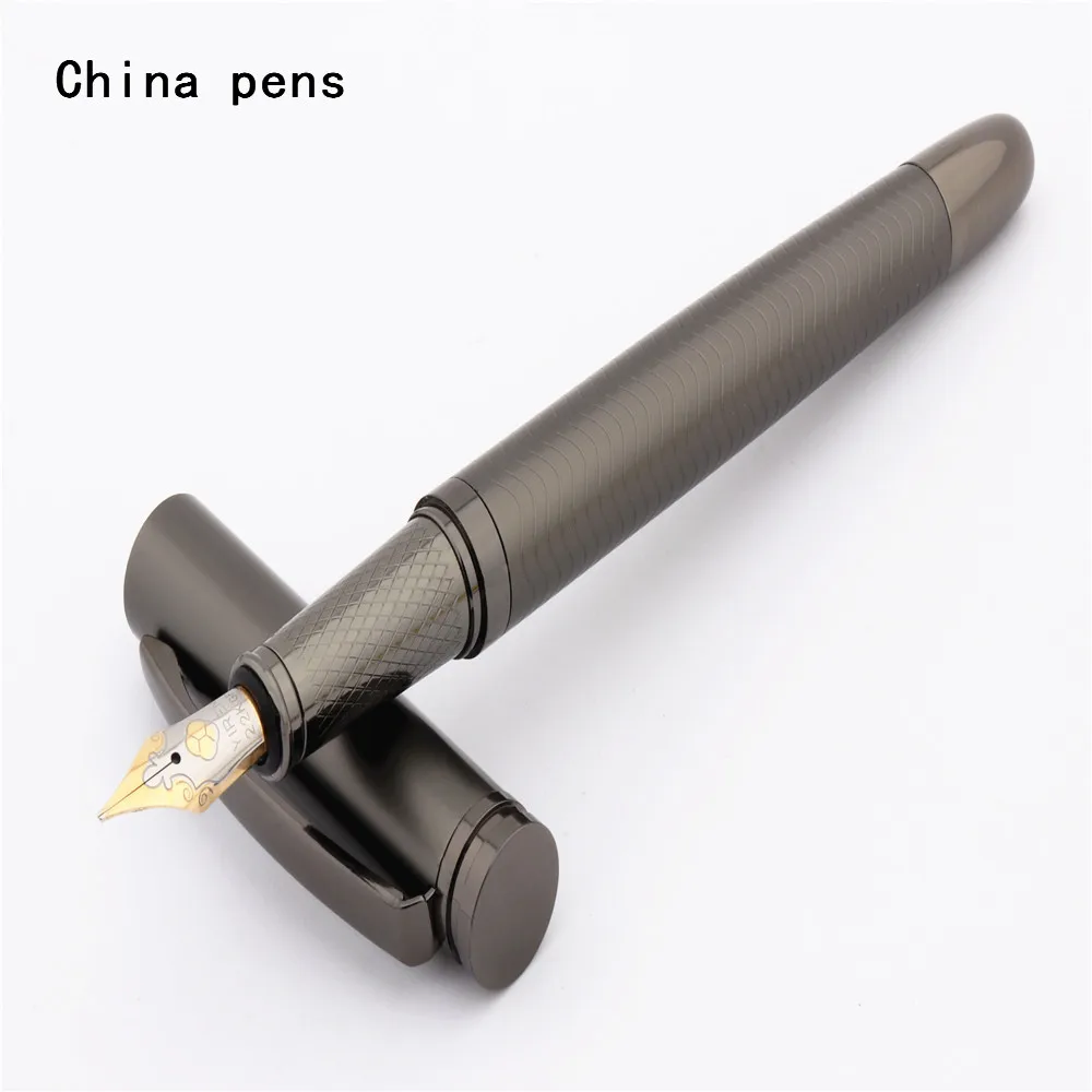 

2019 New Listing Luxury 998 Gray Fish scale line Business office Fountain pen New School student office supplies gift pen