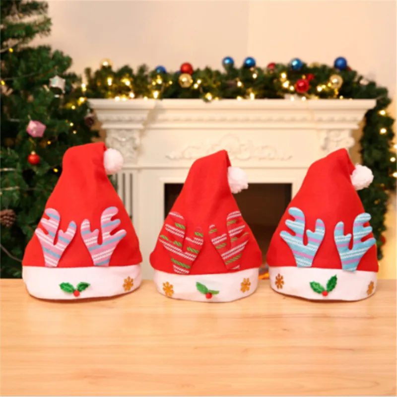 Лидер продаж светодио дный Рождественская шляпа со для взрослых, Санта-Клаус, олень, снеговик, рождественские подарки, кепка, капот De Noel Adulte, шляпа Санта-Клауса, Рождественская Кепка