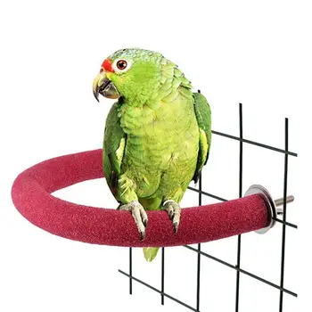 

Adeeing U Type Flexible Pet Parrot Frosting Stand Rack Toy Grinding Rod Stick Bar Scrub Station Bird Cage Toy