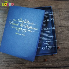 Горячая пользовательские печати акриловые карты с простые коробки(логотип и лента на коробках нужна дополнительная стоимость