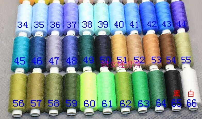 90 цветов Смешанные нитки для шитья, детали для швейной машины terstyle полиэфирная нить, 388 ярдов/цвет