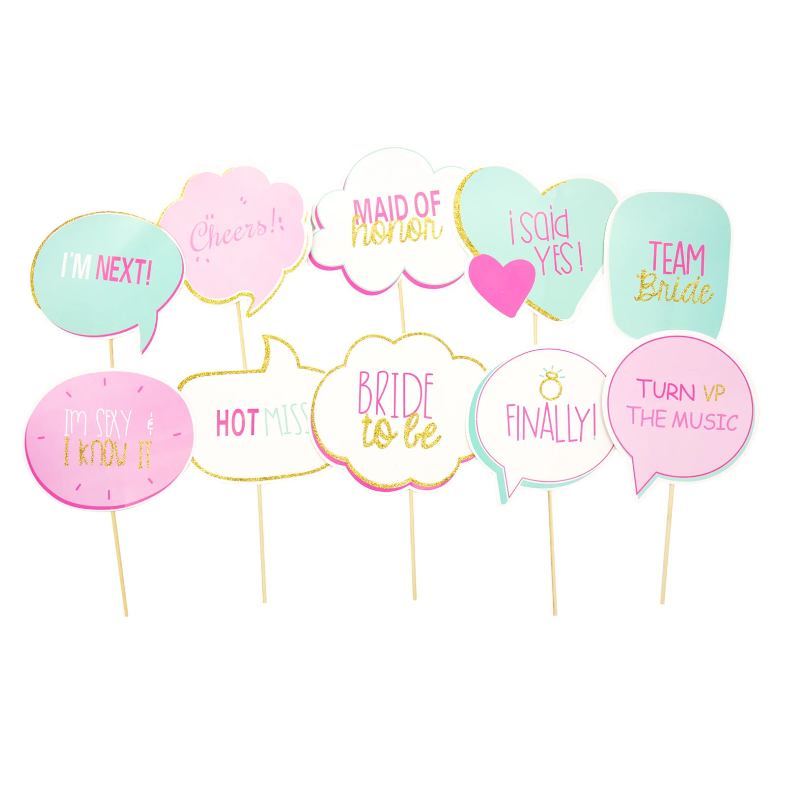 

10pcs Bridal To Be Photo Booth Props Wedding Decoration Bride Shower Bachelorette Party Favors Photobooth Props Girl Party Decor