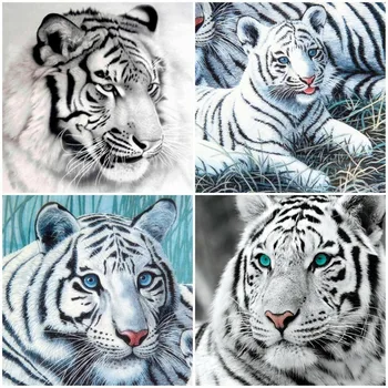 

HUACAN DIY Full Square Animal Tiger Diamond Painting Embroidery Sale Diamond Mosaic Picture Of Rhinestone Decoration Home Gift