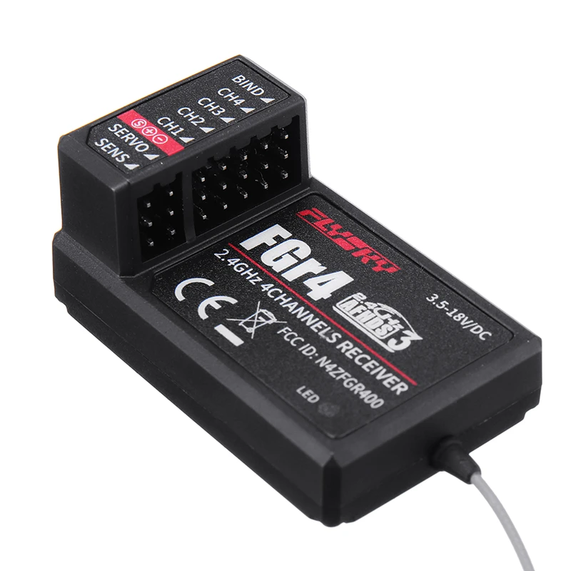 

Flysky FS-GR4 2.4Ghz 4CH AFHDS Receiver for FS-NB4+FS-TR4 FS-FG4 Transmitter RC Car Boat Drone