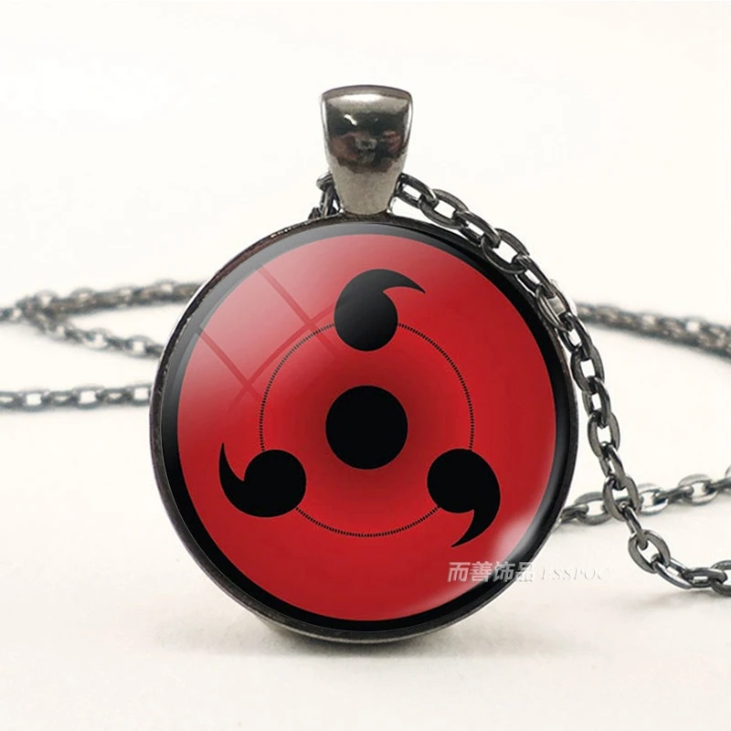 Ожерелье Uchiha Clan Sharingan Eyes аниме Наруто черная цепочка Rinnegan подвеска Саске Какаши