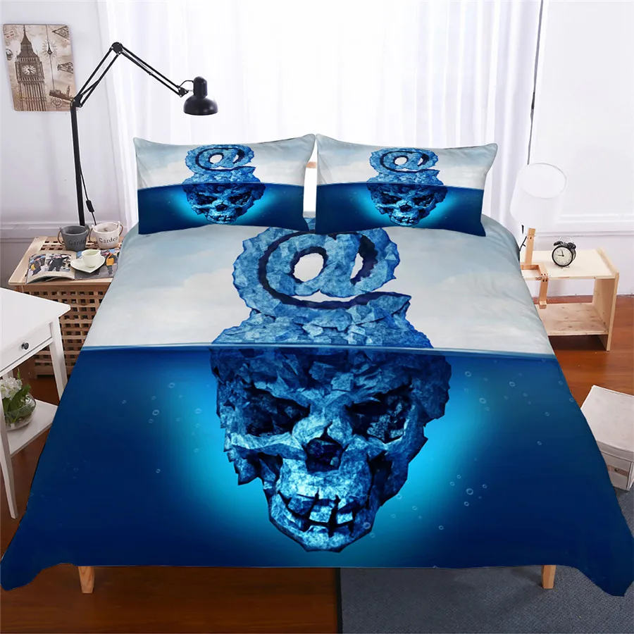 

Bedding Set 3D Printed Duvet Cover Bed Set skull Home Textiles for Adults Lifelike Bedclothes with Pillowcase #KL01