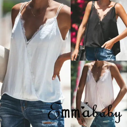 

HIRIGIN Women Stylish Loose Sleeveless Top Summer Girls Oversized Vest T Shirt Casual Blouse Tee