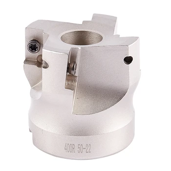 

1 Set 50Mm Bap400R-50-22 Face End Mill Cutter 4 Flute Precision Milling Tools With 10Pcs Apmt1604 Inserts + T15 Wrench