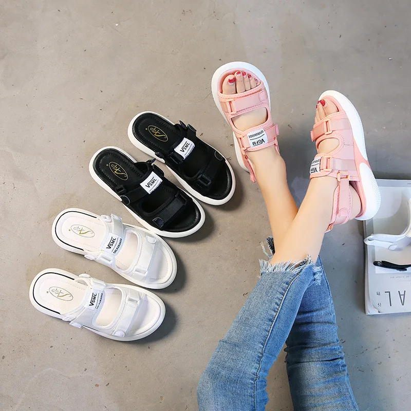 Leisure Sandals Woman Summer 2019 Flat Bottom Student