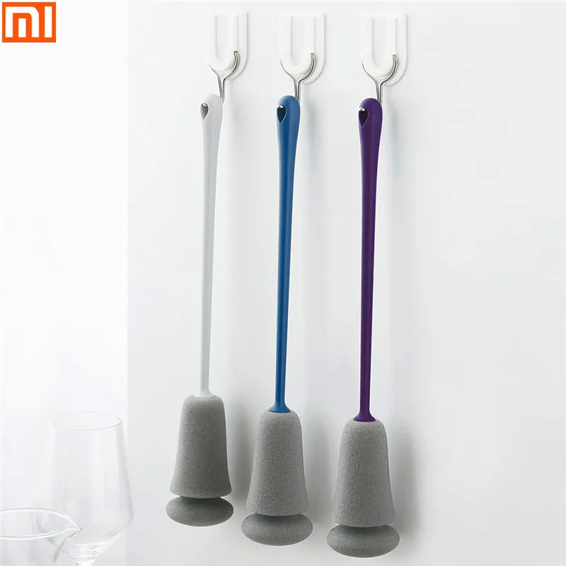

Xiaomi Mijia Kisskiss Fish 3pcs Sponge Cup Brush Long Handle Replaceable Kitchen Cleaning Tool Soft Cleaning Sponge Brush